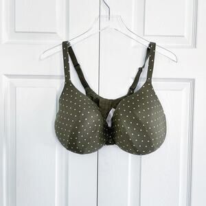 Cacique Green Square Polka Dot True Embrace T-Shirt Bra